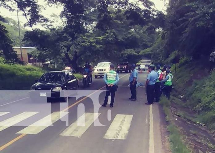Motociclista fallece al instante tras ser catapultado por furgón en Palacagüina
