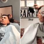 ¿Nueva moda? Barbero besa a sus clientes durante el corte de cabello ¿Nueva moda? Barbero besa a sus clientes durante el corte de cabello
