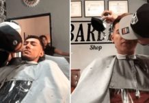¿Nueva moda? Barbero besa a sus clientes durante el corte de cabello ¿Nueva moda? Barbero besa a sus clientes durante el corte de cabello