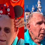 ¡Sueño cumplido! A sus 100 años conoce Disneylandia, su reacción es viral