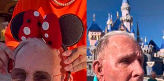 ¡Sueño cumplido! A sus 100 años conoce Disneylandia, su reacción es viral