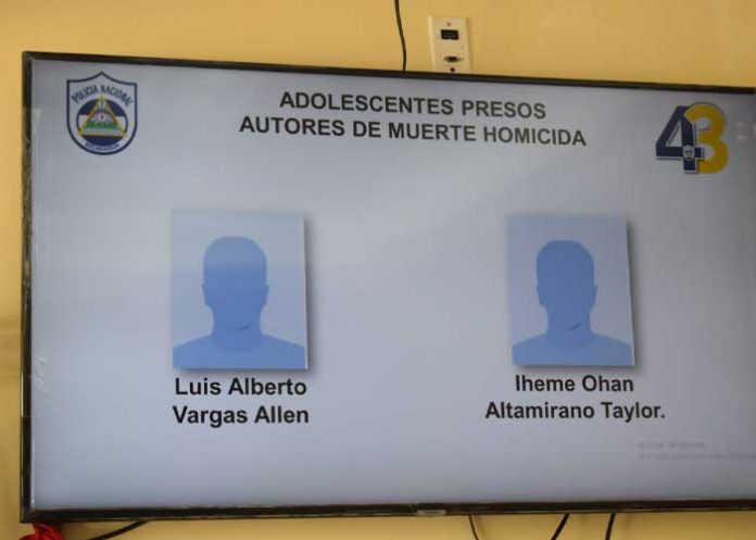 1 Dos menores de edad detenidos en muerte de adolescente en Bluefields