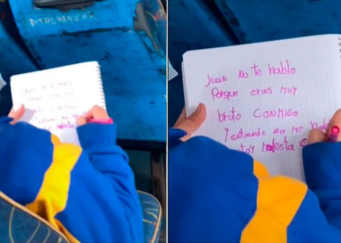 ¿Tan chiquita? Niña es viral en TikTok por escribir una carta de desamor