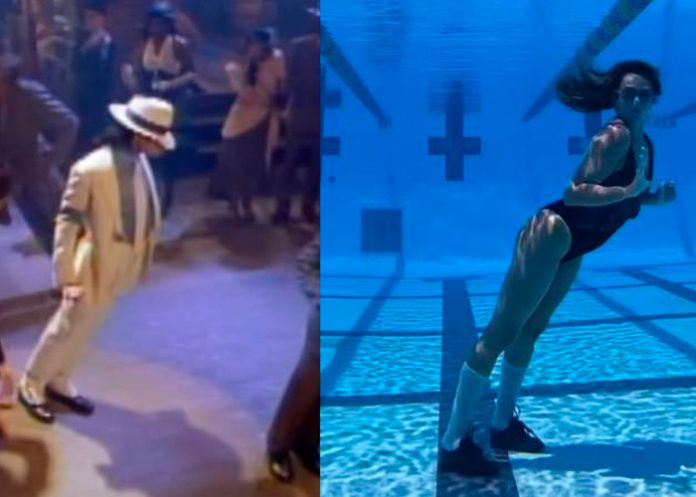 ¡Al estilo Michael Jackson! Nadadora es viral por bailar bajo el agua