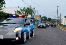 Policía Nacional de Jinotega, Boaco y Matiguás celebran a la patria