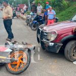 Motociclista lesionado al ser impactado por una camioneta en Juigalpa Motociclista lesionado al ser impactado por una camioneta en Juigalpa