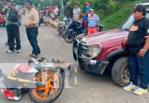 Motociclista lesionado al ser impactado por una camioneta en Juigalpa Motociclista lesionado al ser impactado por una camioneta en Juigalpa