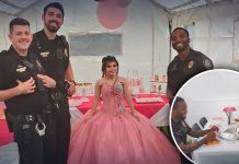 Policías llegan por el ruido y terminan festejando junto a la quinceañera
