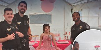 Policías llegan por el ruido y terminan festejando junto a la quinceañera