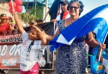 Militancia de Granada realiza caminata ¡Patria Bendita y Soberana!