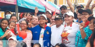 Granada realiza caminata en respaldo a la fórmula del FSLN