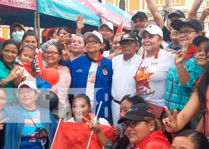 2 Granada realiza caminata en respaldo a la fórmula del FSLN