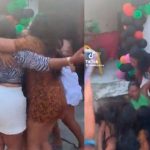 Mientras brincaban de alegría un hoyo en la tierra se las "tragó"