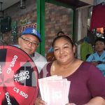 Rosa Bermúdez de Masaya ganadora de la "Ruleta Ganadora de Crónica TN8"