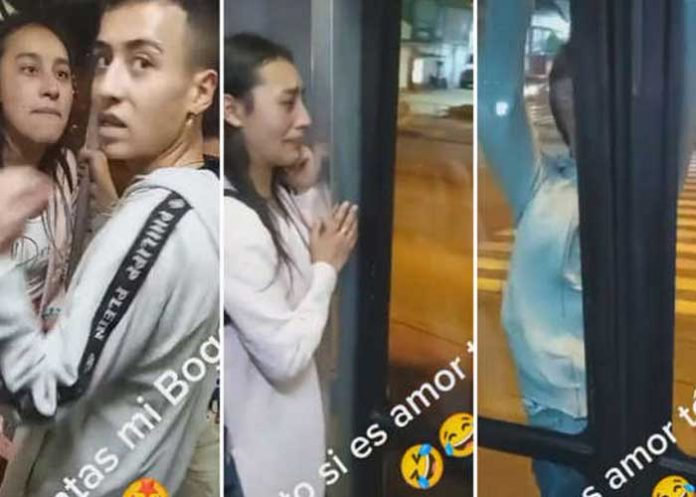 ¡Insólito! Pelea entre pareja termina con el novio colgado de la puerta