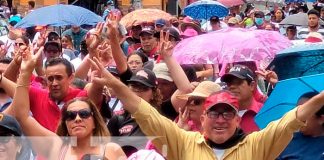 Matagalpa realiza caminata en respaldo al Frente Sandinista