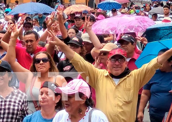 Matagalpa realiza caminata en respaldo al Frente Sandinista