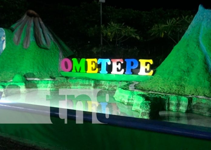 Parque embellecido para las familias y turistas en Ometepe