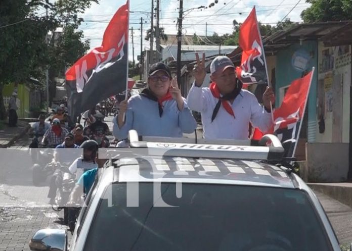 Matiguás ratifica su apoyo al FSLN con una emotiva caravana