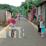 Pobladores de Bello Amanecer en Ciudad Sandino estrenan calles adoquinadas Pobladores de Bello Amanecer en Ciudad Sandino estrena nuevas calles adoquinadas