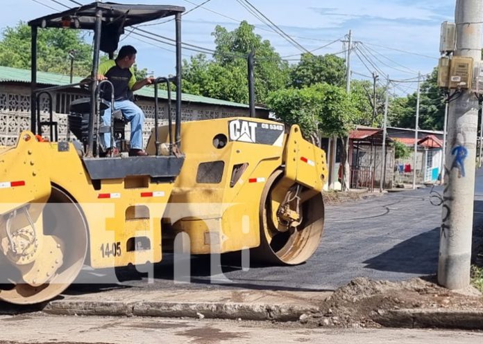 55 Avanza reparación de calles en el barrio José Benito Escobar, Managua