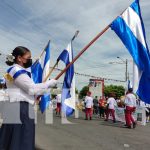 Vicepresidenta de Nicaragua, Rosario Murillo: «La piedra de Andrés es nuestra esperanza» Desfile patrio en Nicaragua conmemorando la Batalla de San Jacinto en Bello Horizonte, Managua