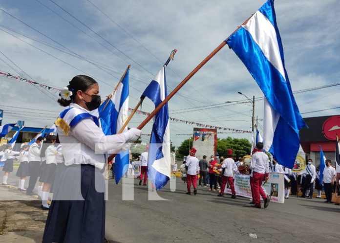 7 Desfile patrio en Nicaragua conmemorando la Batalla de San Jacinto en Bello Horizonte, Managua