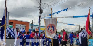 Desfile patrio conmemorando la Batalla de San Jacinto en Bello Horizonte, Managua