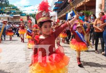 Niñez de educación preescolar en Nueva Segovia hace patria