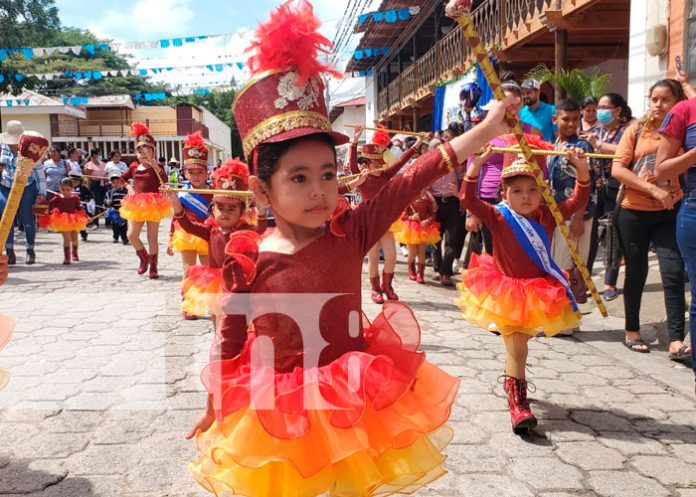 Niñez de educación preescolar en Nueva Segovia hace patria