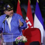Presidente de Nicaragua, Daniel Ortega, en acto del 43 aniversario de la Policía Nacional