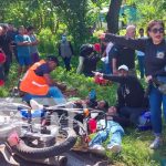 7 lesionados en accidente entre caponera y motocicletas en Tipitapa la Policía de Tránsito de Tipitapa investiga el accidente