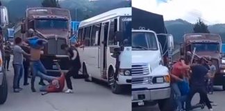 Agredieron físicamente al chófer de un camión