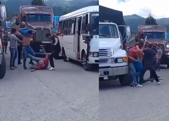 Agredieron físicamente al chófer de un camión