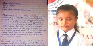 Niña de 14 años es premiada por su impecable caligrafía
