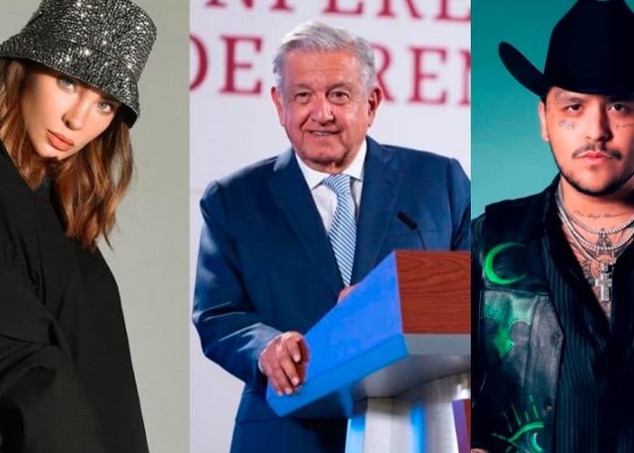 AMLO quiere que Christian Nodal y Belinda canten juntos