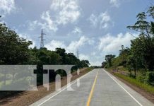 Culmina primer tramo de carretera Sahsa a Puerto Cabezas, en el Caribe Tramo de carretera entre Sahsa y Puerto Cabezas, Caribe Norte