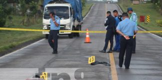 Escena de accidente de tránsito en Bluefields
