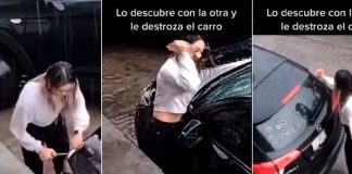 Se le metió el 'chamuco' destrozó los vidrios del carro