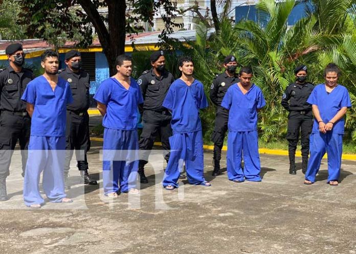 Presentación de delincuentes en Estelí y Chinandega