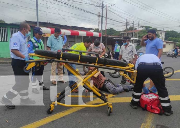 Accidente de tránsito en el sector de Autolote El Chele, Managua