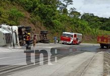 Cisterna se da vuelta en «peligrosa vuelta» entre Matiguás y Río Blanco Camión cisterna se da vuelta en carretera Matiguás-Río Blanco