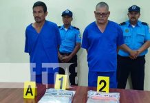 Policía Nacional arresta a capitalinos con más de 4 kilos de cocaína Incautación de cocaína en Managua