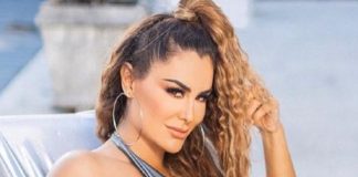 Ninel Conde luce bella con un vestido color plateado 