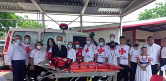 Entrega de ambulancia y equipos a la Cruz Roja Nicaragüense en Tipitapa