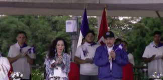Acto central por el Desfile Escolar, presidido por el Comandante Daniel Ortega, presidente de Nicaragua