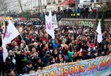 Masiva manifestación en Francia contra reforma de las pensiones Masiva manifestación en Francia contra reforma de las pensiones