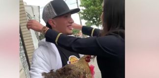 Se hizo viral por dar a su novia una gallina