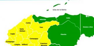Declaran alerta amarilla y verde en Honduras por las intensas lluvias
