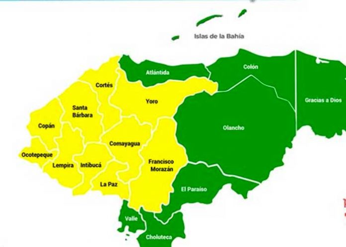 Declaran alerta amarilla y verde en Honduras por las intensas lluvias